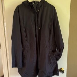 Ava & Viv Black Utility Jacket with Hood and Zipper